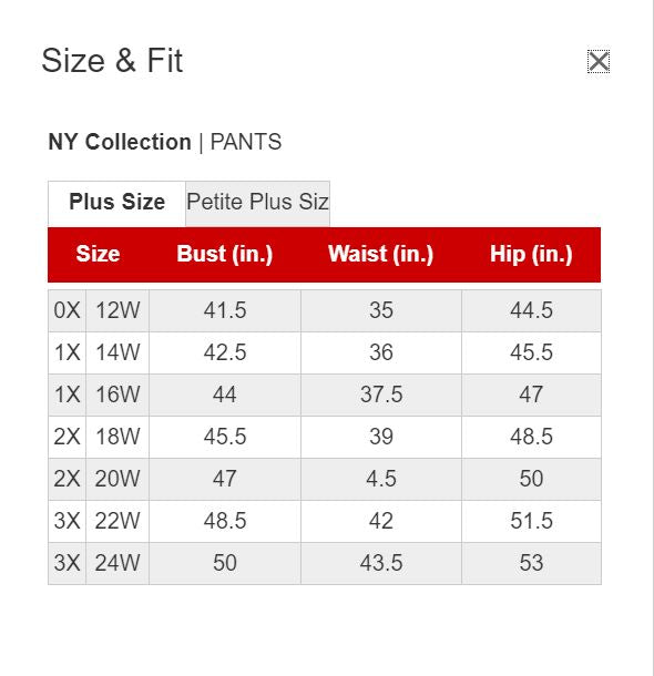 NY Collection Skinny & Slim Pants