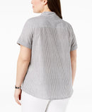 Karen Scott Button Down Shirt Top
