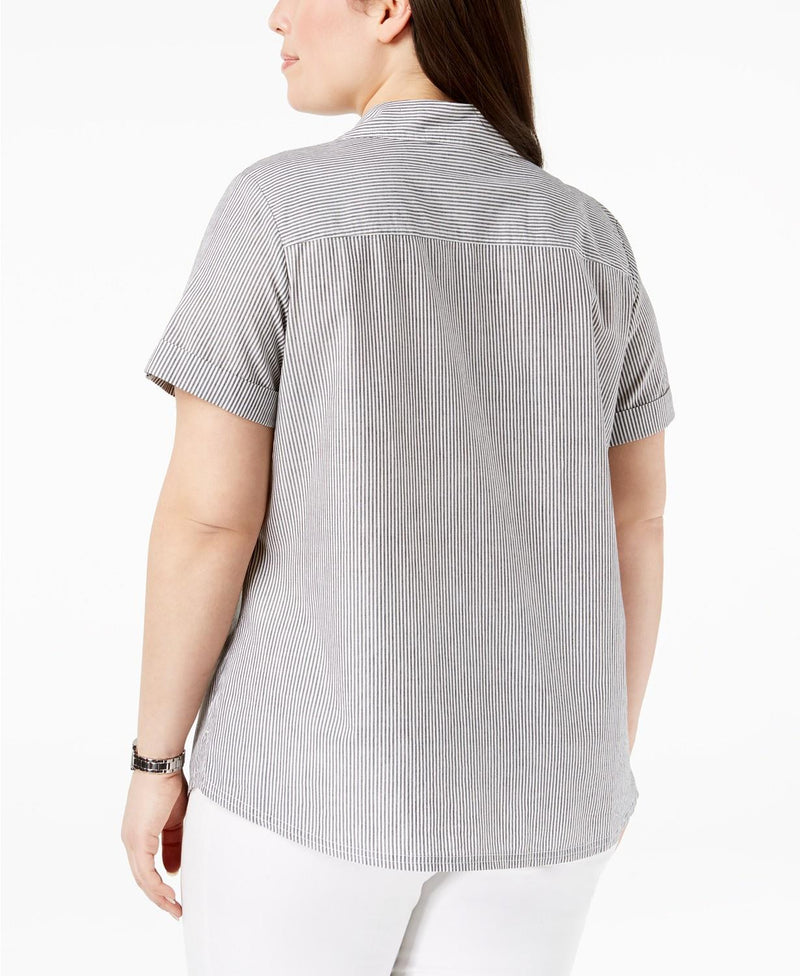 Karen Scott Button Down Shirt Top