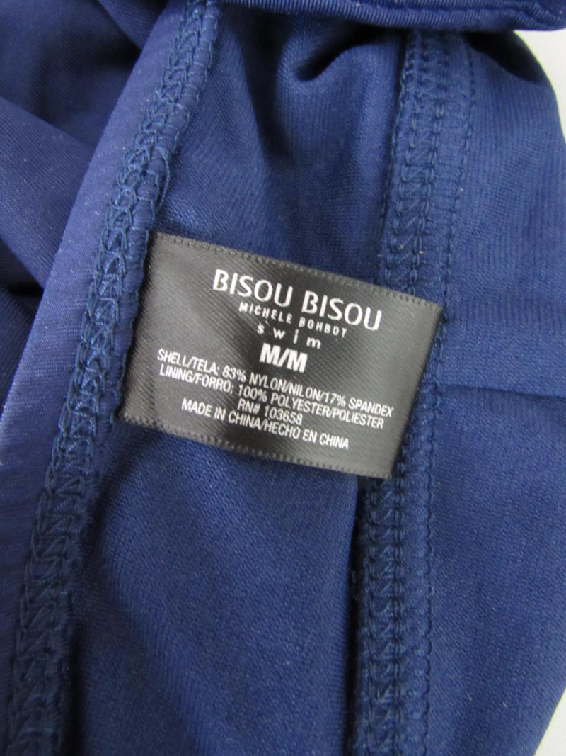 BISOU BISOU Michele Bohbot NEW Women M Blue Nylon Stretch Boy Board Swim Shorts