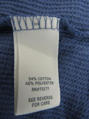 Mudd Girl's sz 20 1/2 Blue Cotton Blend Graphic Thermal Crew Neck Shirt Top