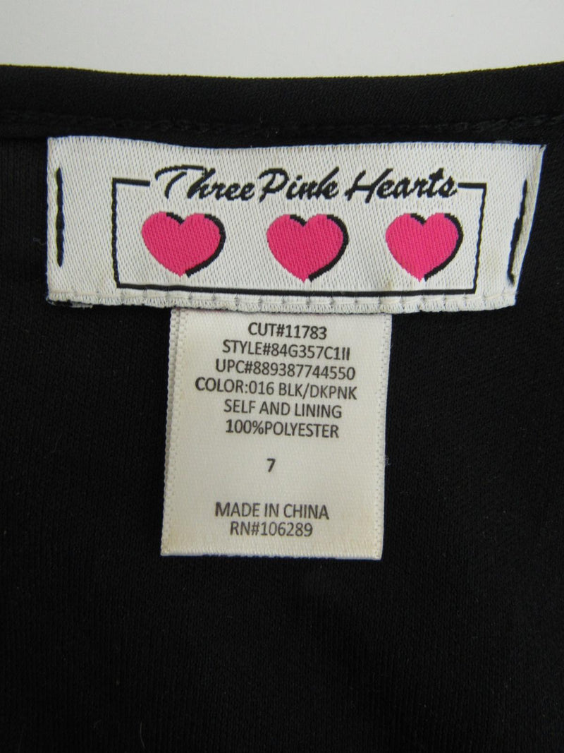 Three Pink Hearts A-Line Dress