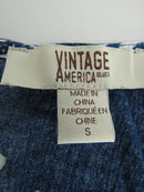 Vintage America Blues Blouse Top