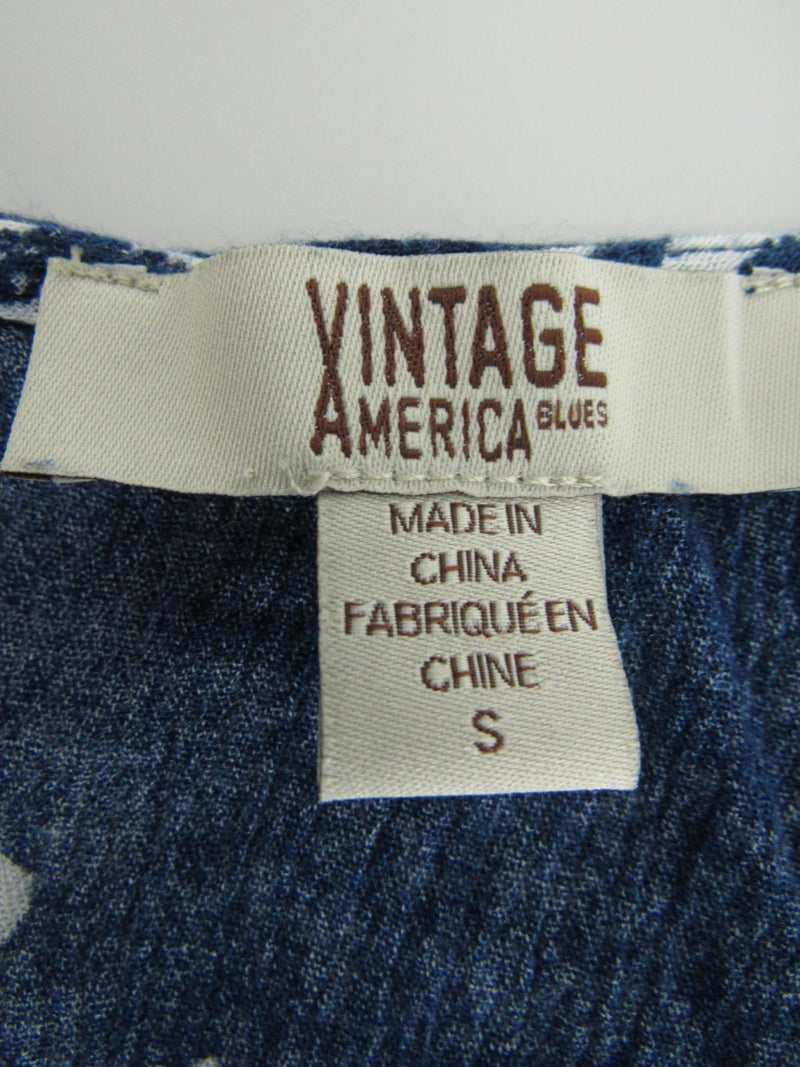 Vintage America Blues Blouse Top